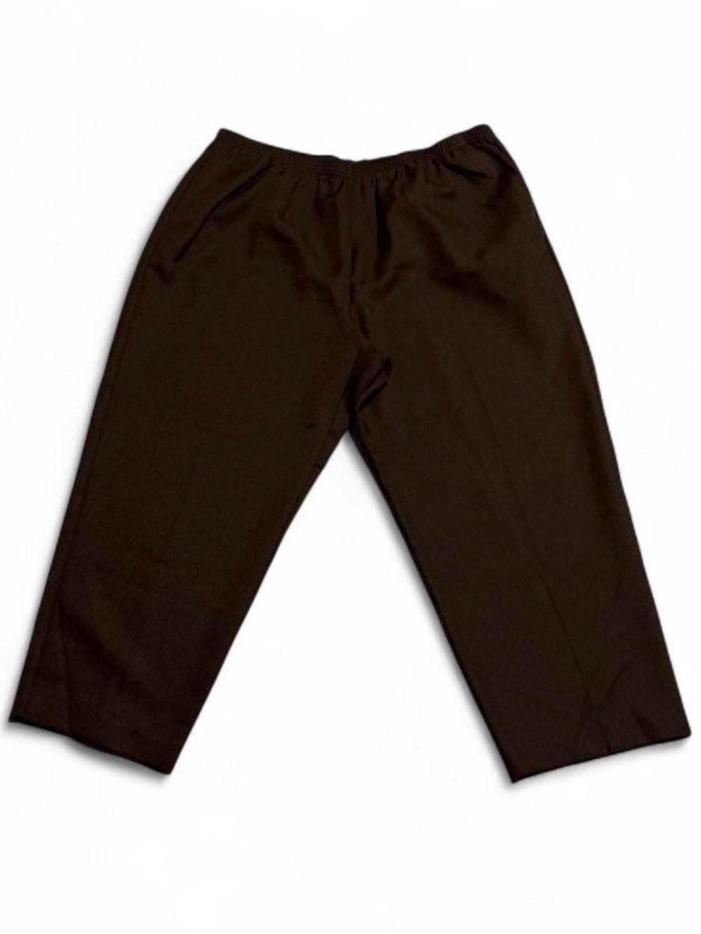 Alfred Dunner Women's Brown Straight-Leg Pull-On Pants